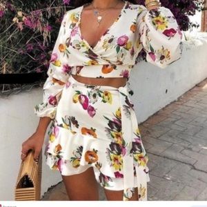 Zara floral print coordinating set